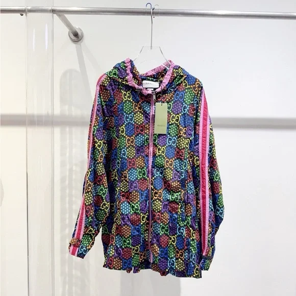 Authentic Gucci Multicolor GG Logo Jacket - Picture 1 of 6